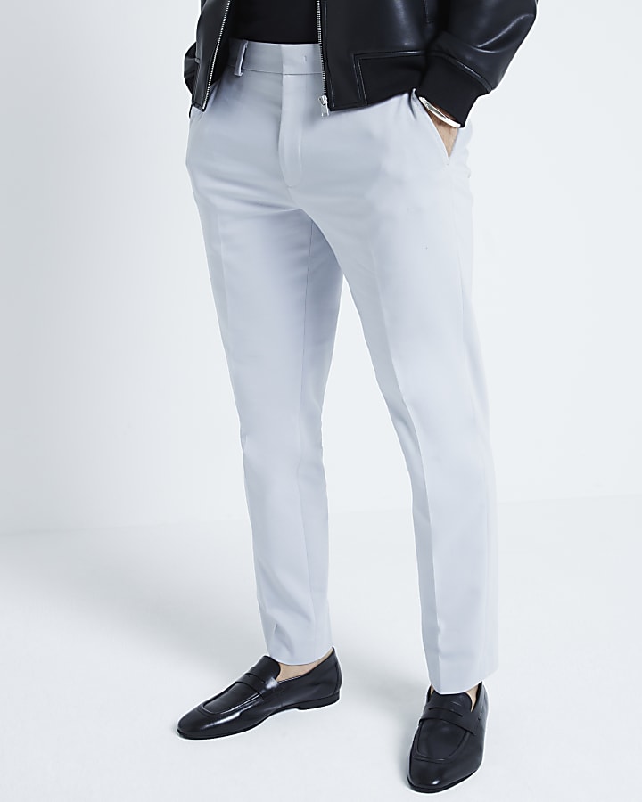Blue Slim Fit Suit Trousers