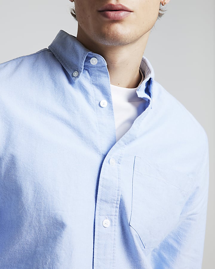 Blue Regular Fit Oxford Shirt