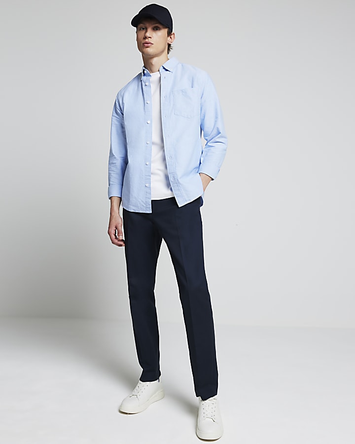 Blue Regular Fit Oxford Shirt