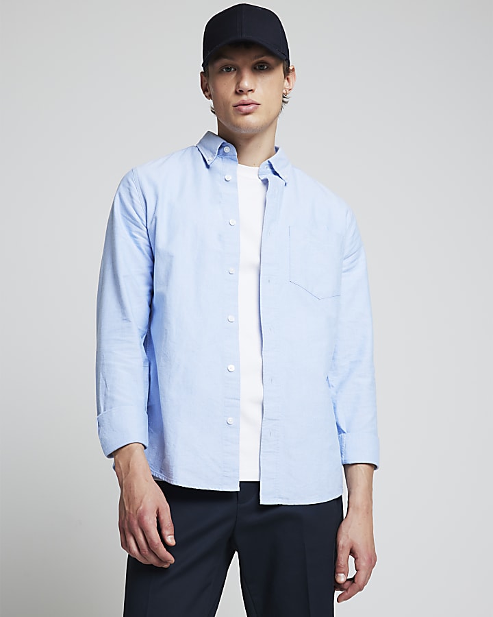 Blue Regular Fit Oxford Shirt