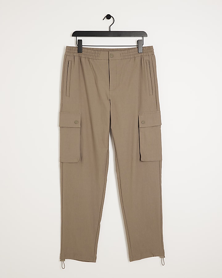 Stone regular fit cargo trousers