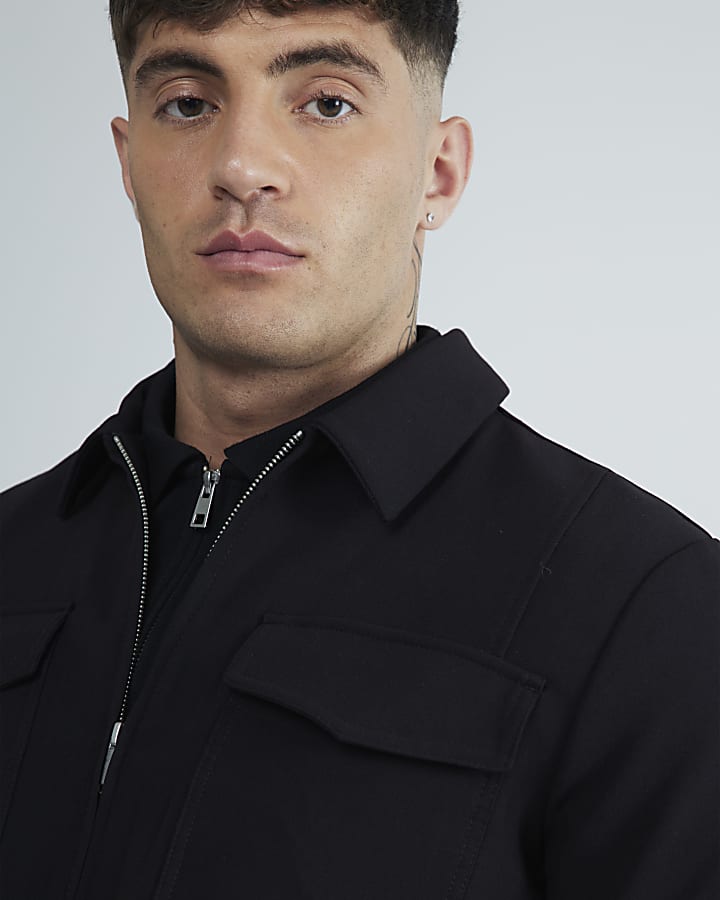 Black Ponti Overshirt