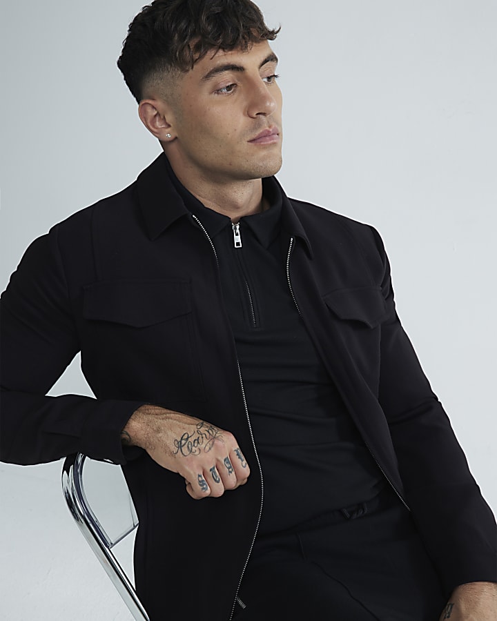 Black Ponti Overshirt