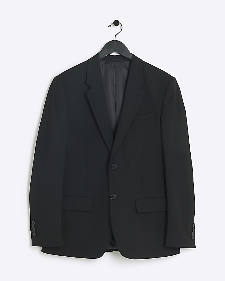 Black slim fit smart blazer