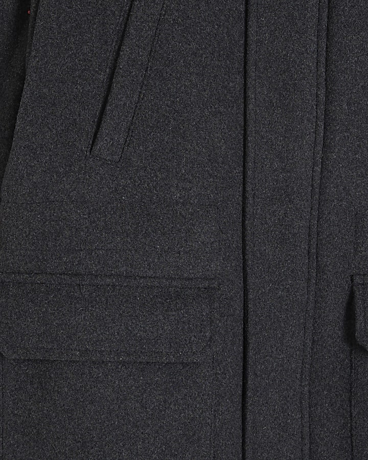 Grey Wool Commuter Coat