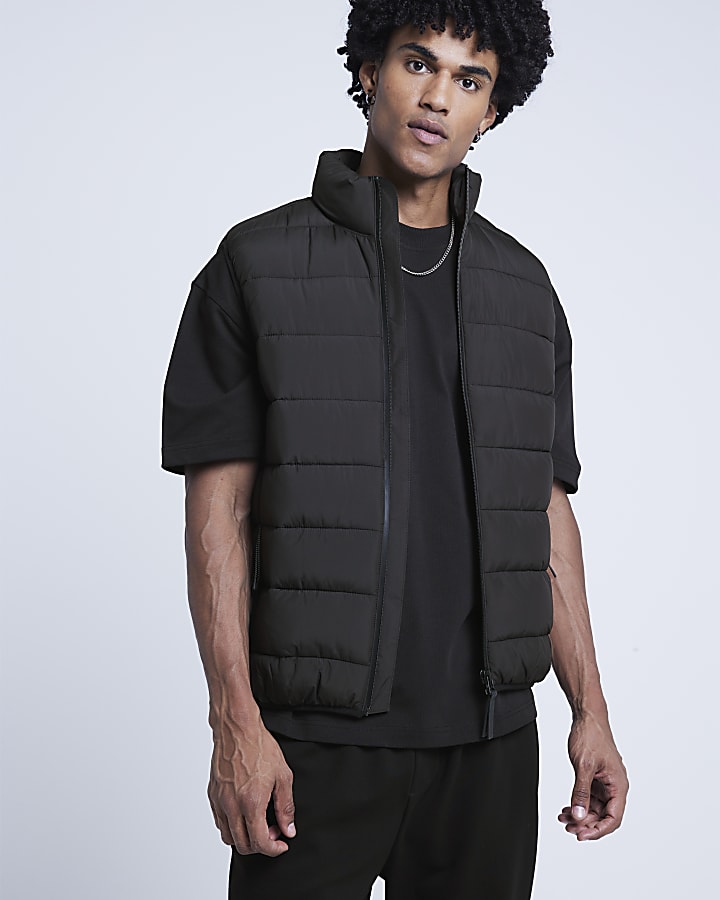 Black Quilted Gilet