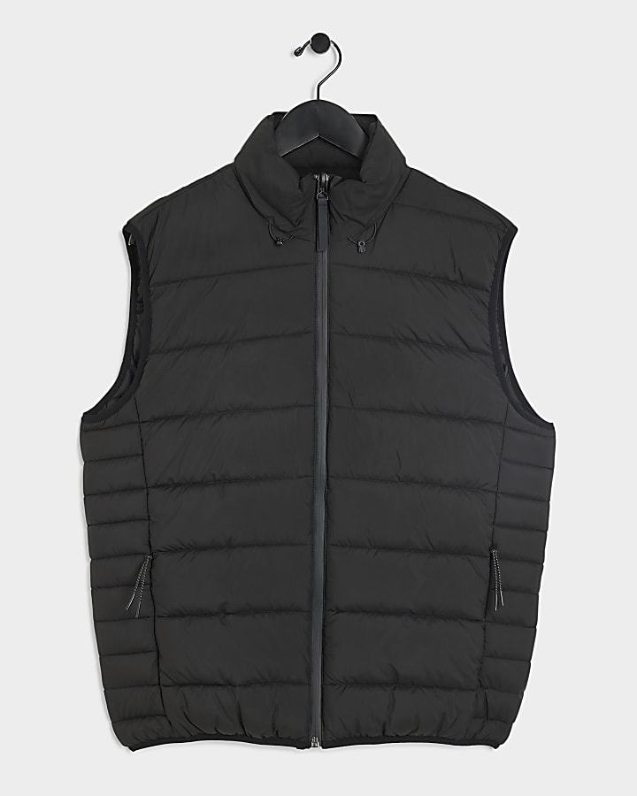 Black Quilted Gilet