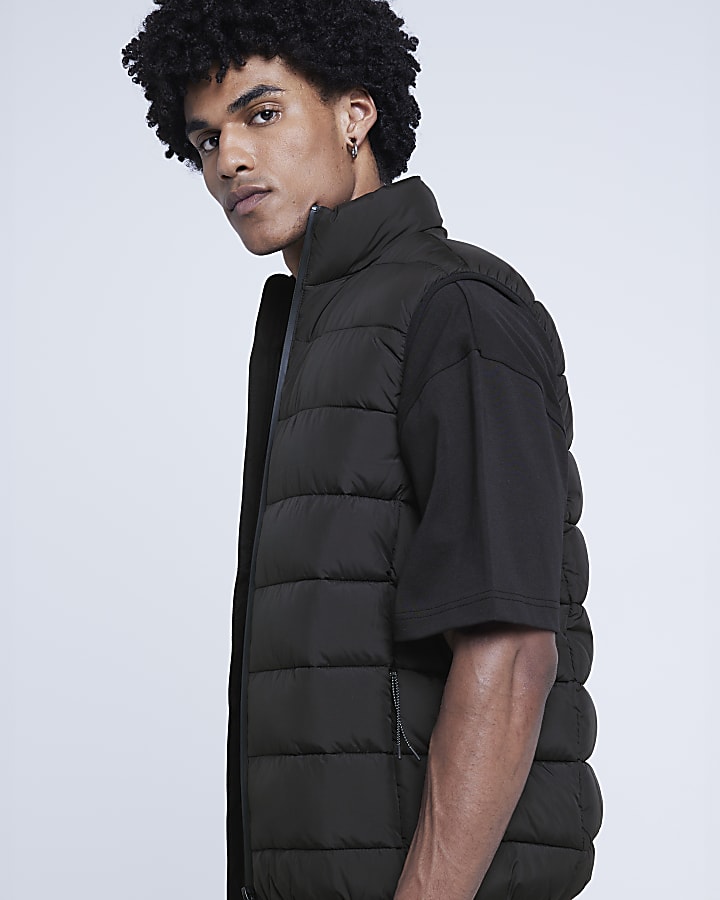 Black Quilted Gilet