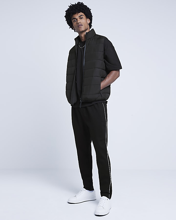 Black Quilted Gilet