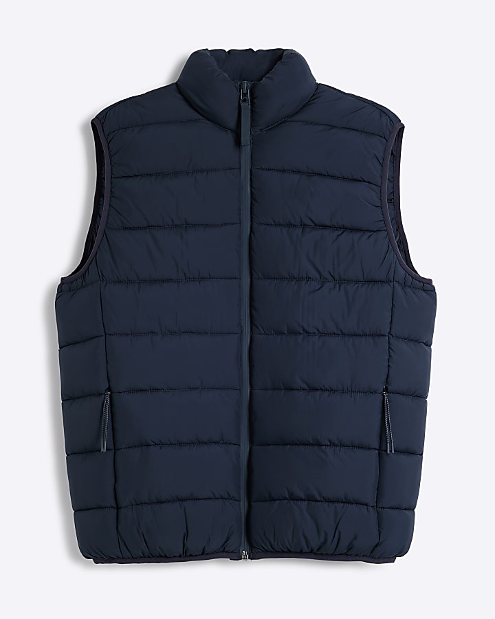 Navy Quilted Gilet