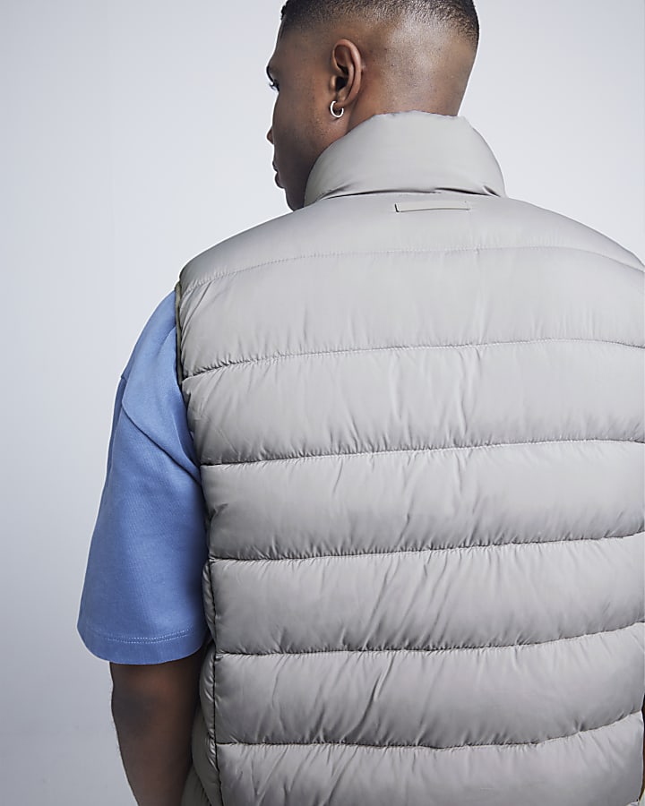 Grey Quilted Gilet