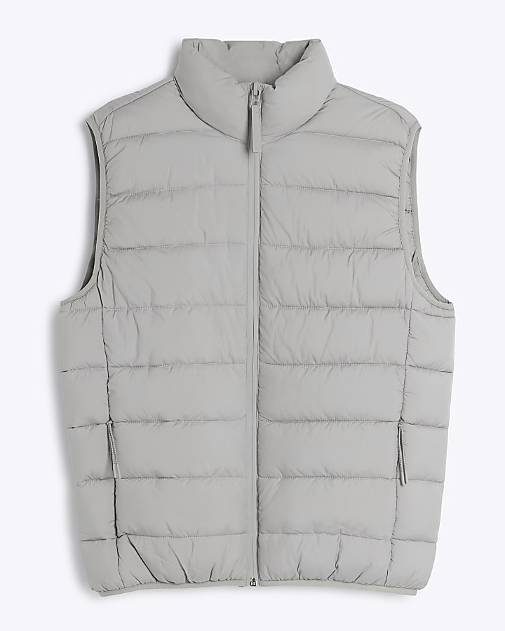 Grey Quilted Gilet