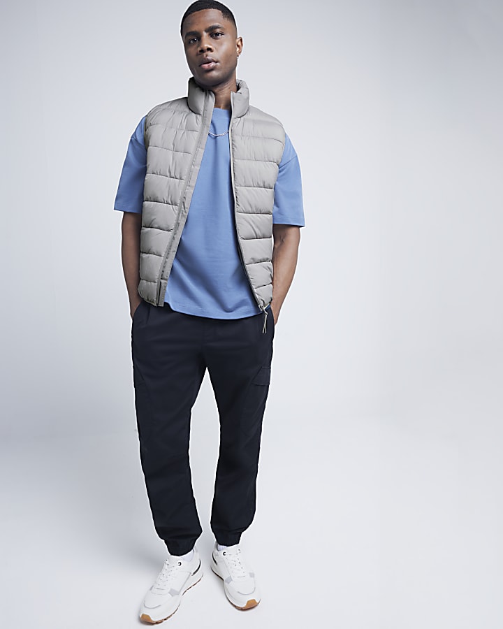 Grey Quilted Gilet