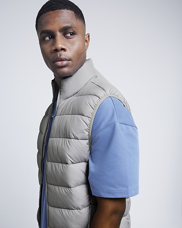 Grey Quilted Gilet