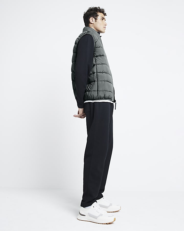Green Regular Fit Quilted Gilet