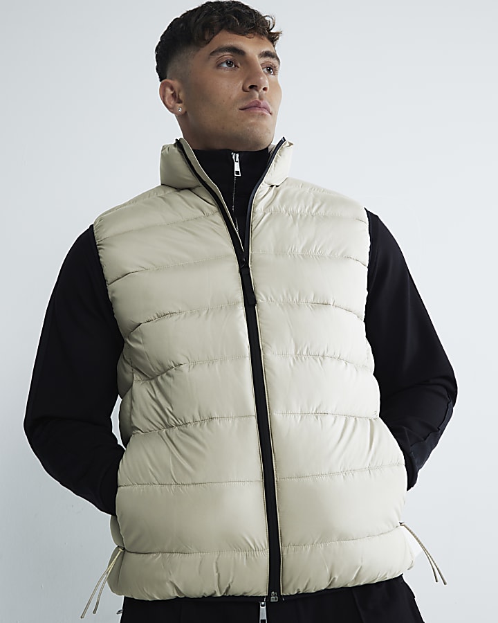 Stone Quilted Gilet