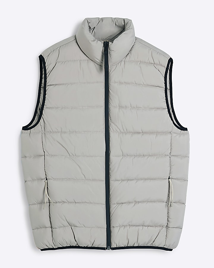 Stone Quilted Gilet