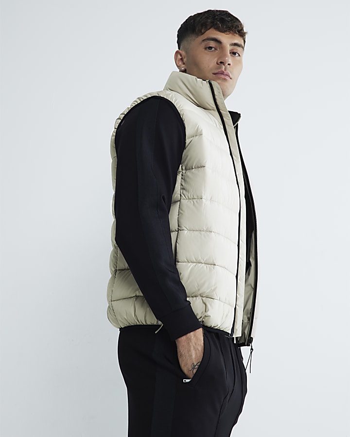 Stone Quilted Gilet