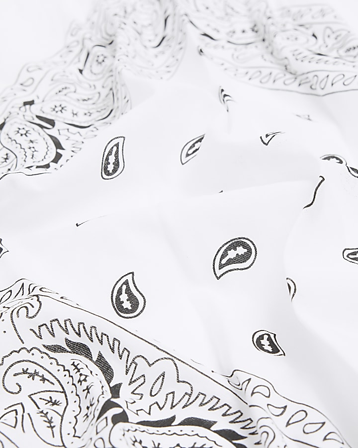 White Paisley Bandana