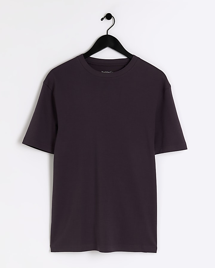 Purple slim fit RI studio t-shirt