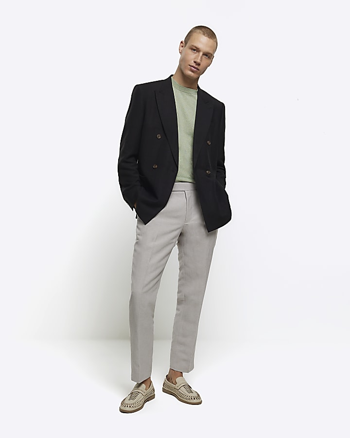 Black slim fit Linen blazer