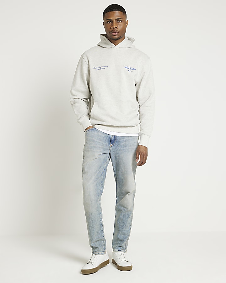 Grey Regular fit hoodie