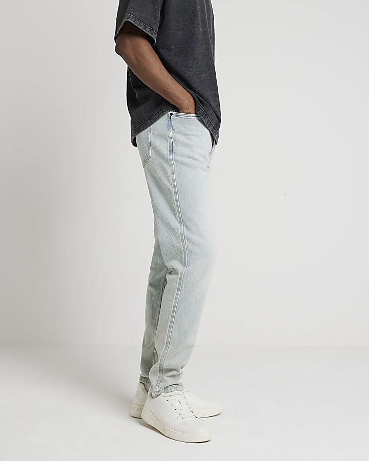 Light Blue tapered fit jeans