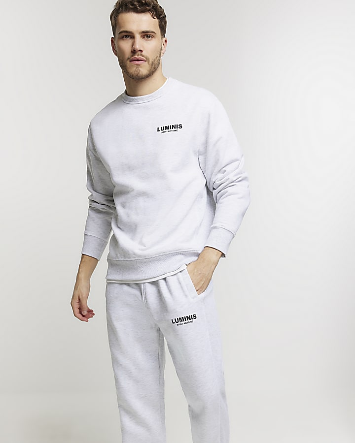 River island grey joggers online