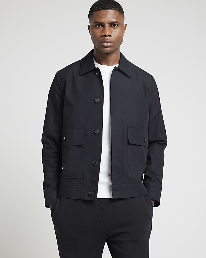 Navy Regular Fit Smart Chore Jacket