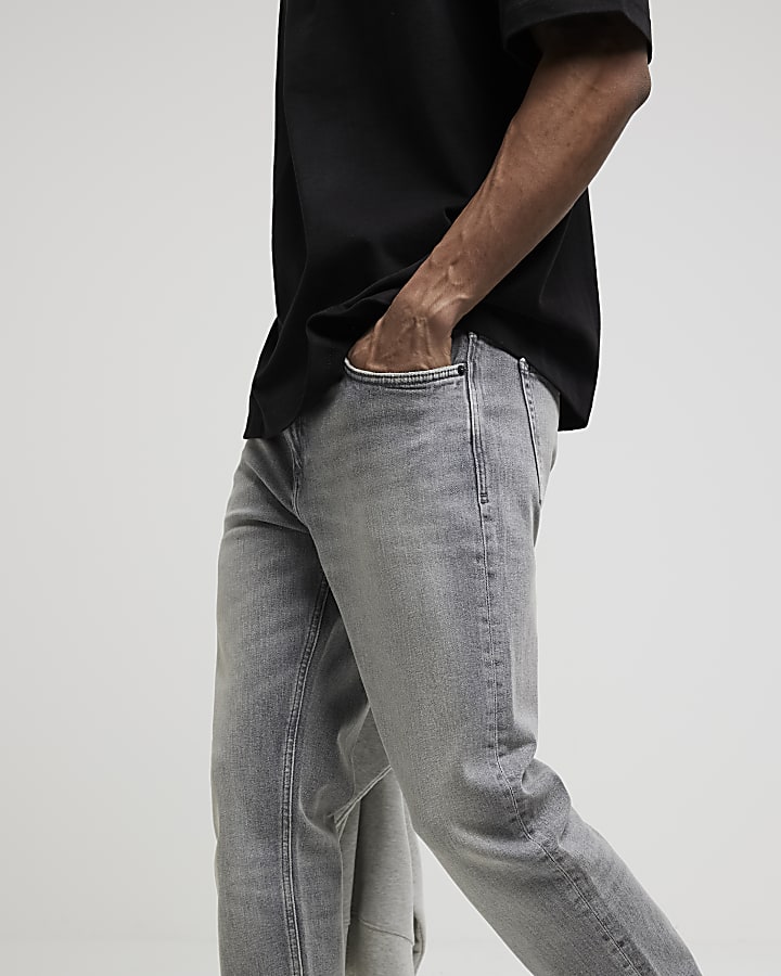 Grey slim fit jeans