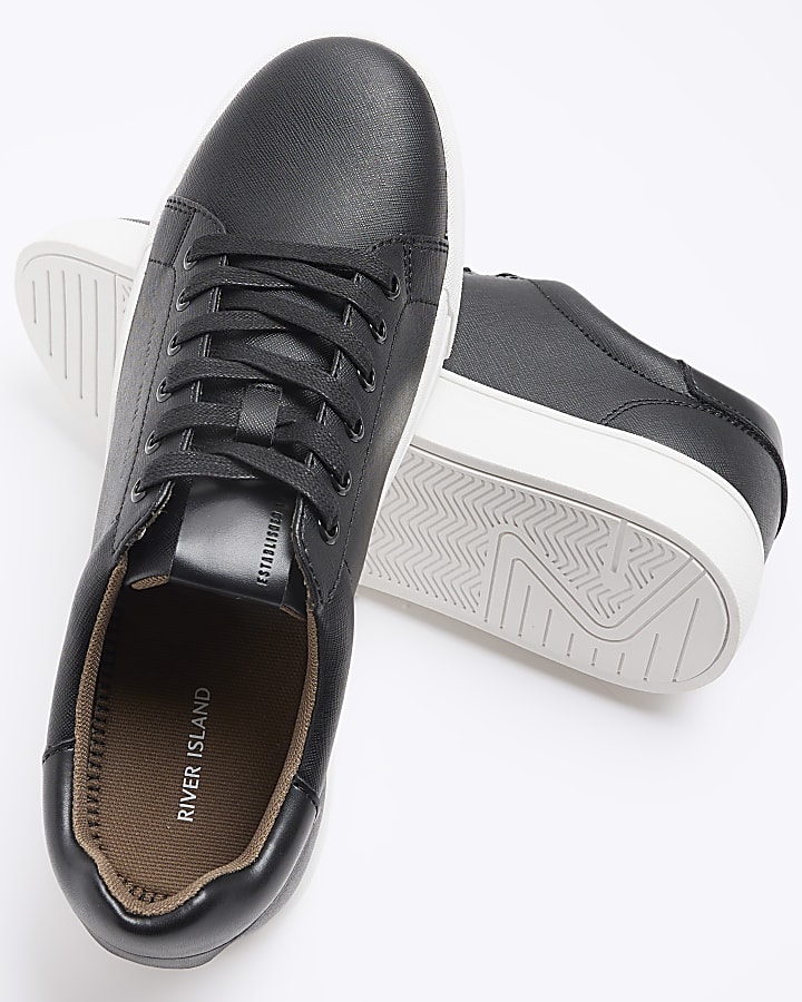 Black lace up trainers