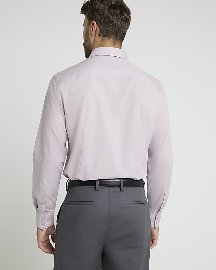 Purple slim fit smart shirt