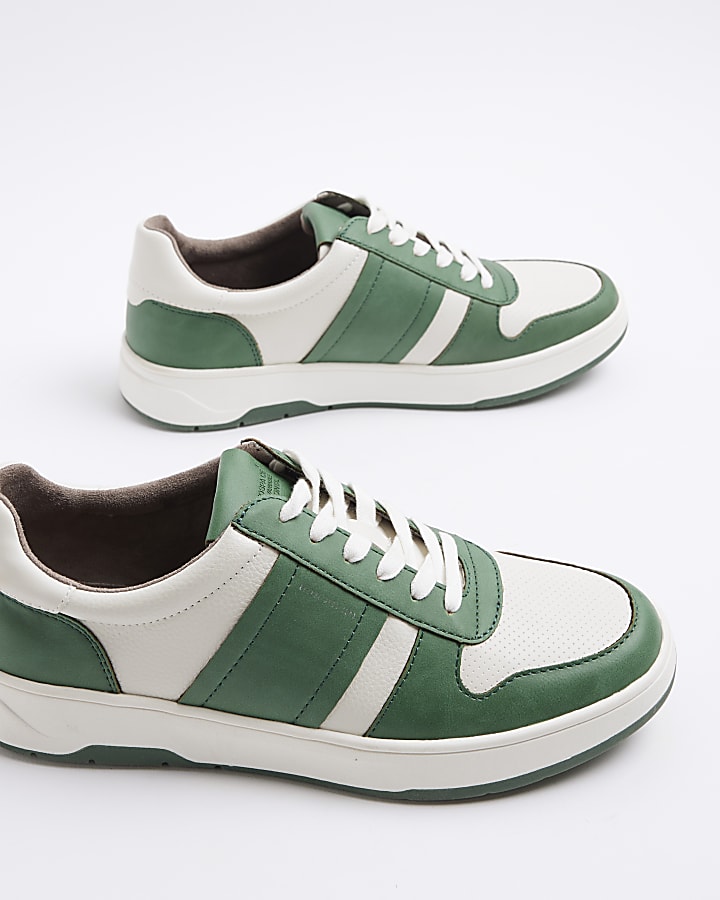 Green retro skater trainers