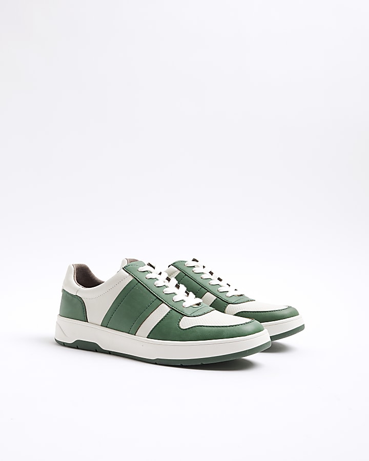 Green retro skater trainers