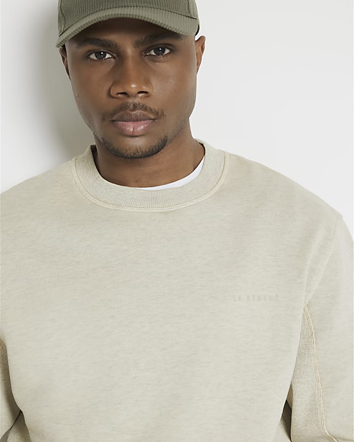 Brown regular fit loopback sweatshirt