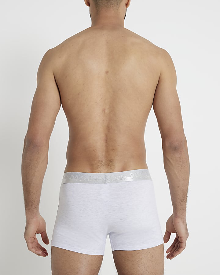 Grey 10 Pack RI Cotton Stretch Trunks