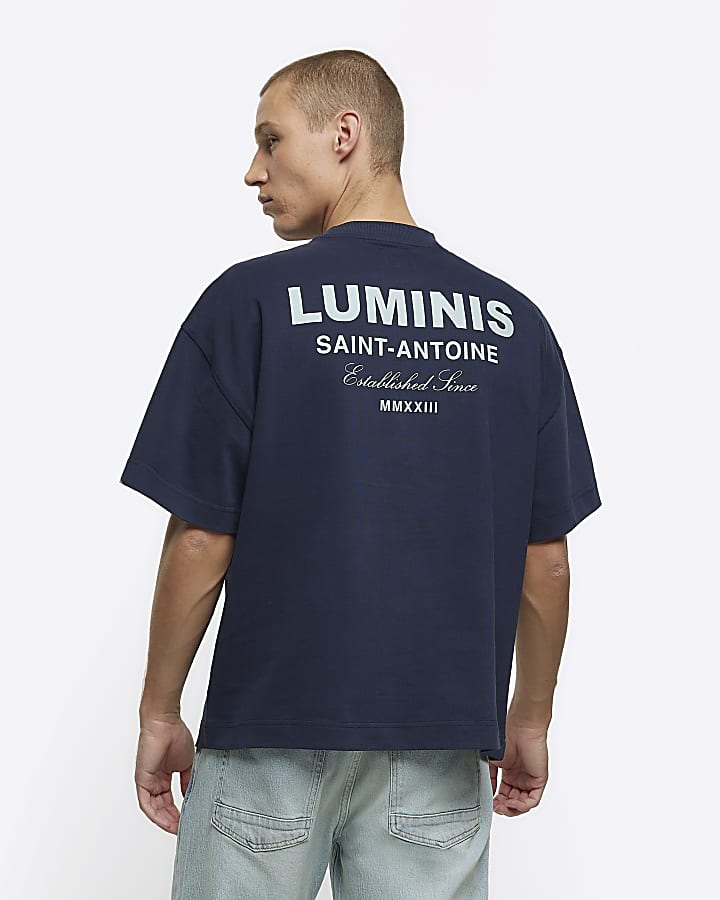 Navy regular fit luminis t-shirt