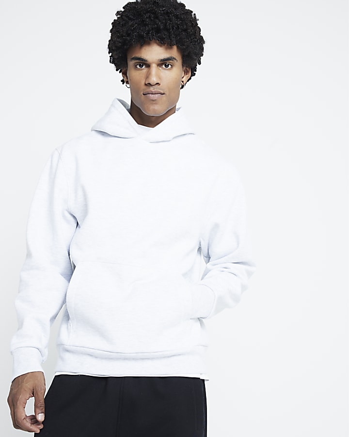 Grey Regular Fit Hoodie