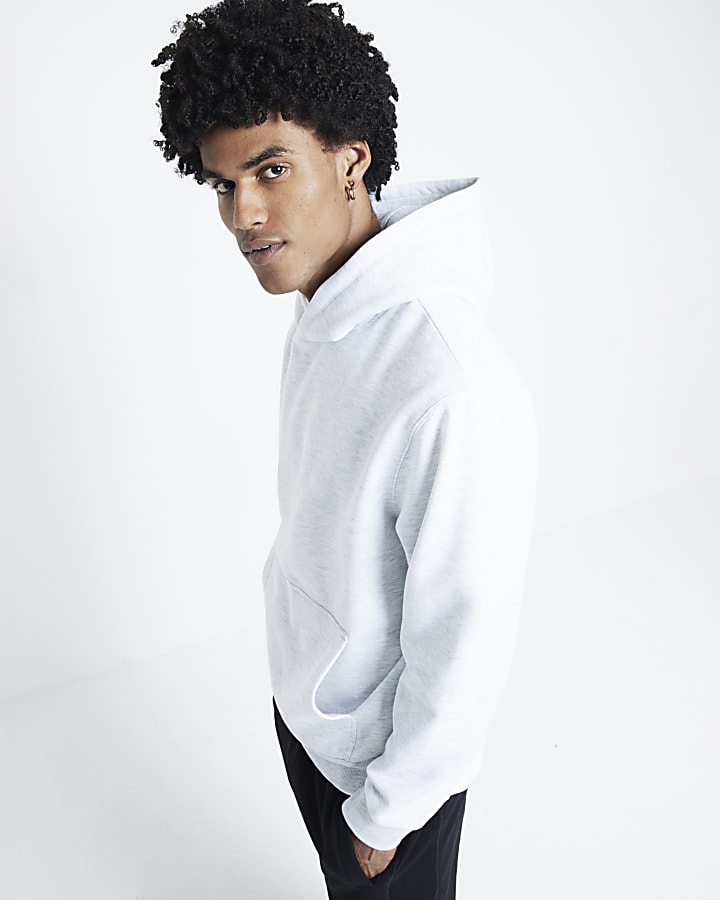 Grey Regular Fit Hoodie