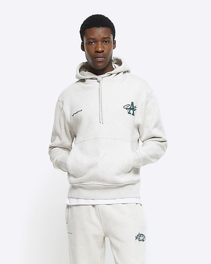 River island white hoodie online