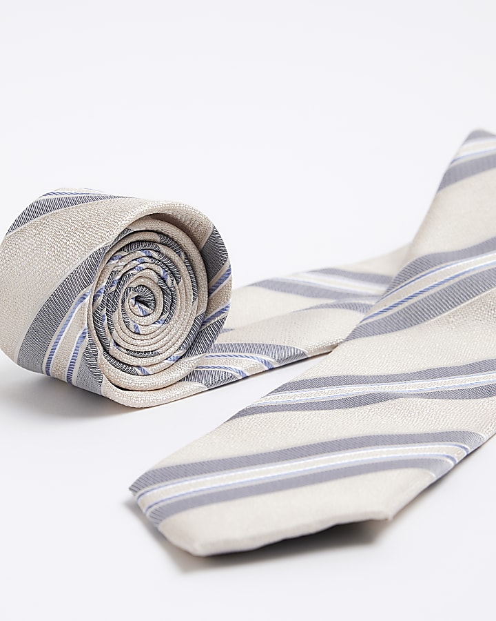 Blue striped tie