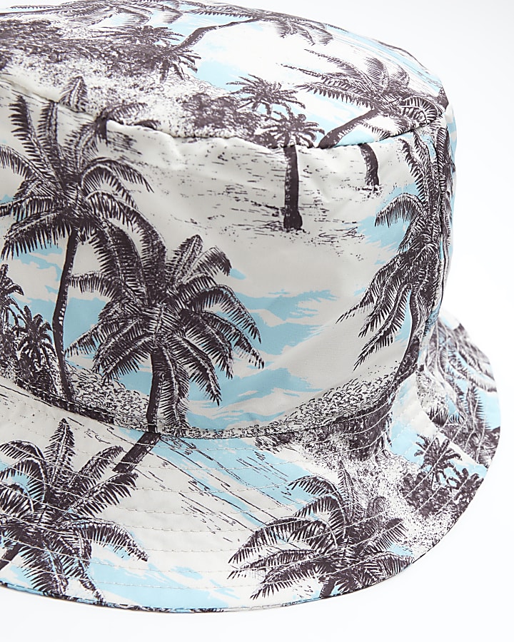 Blue Palm Tree Bucket Hat