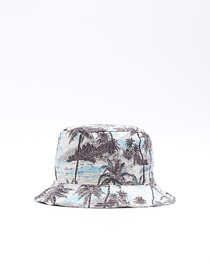 Blue Palm Tree Bucket Hat