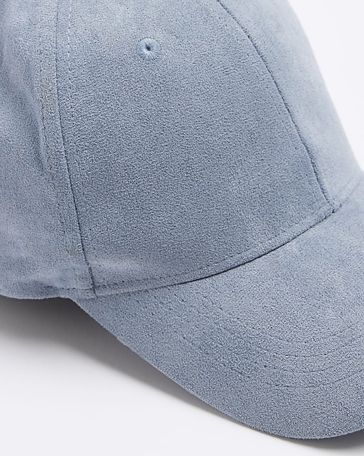 Blue suedette cap