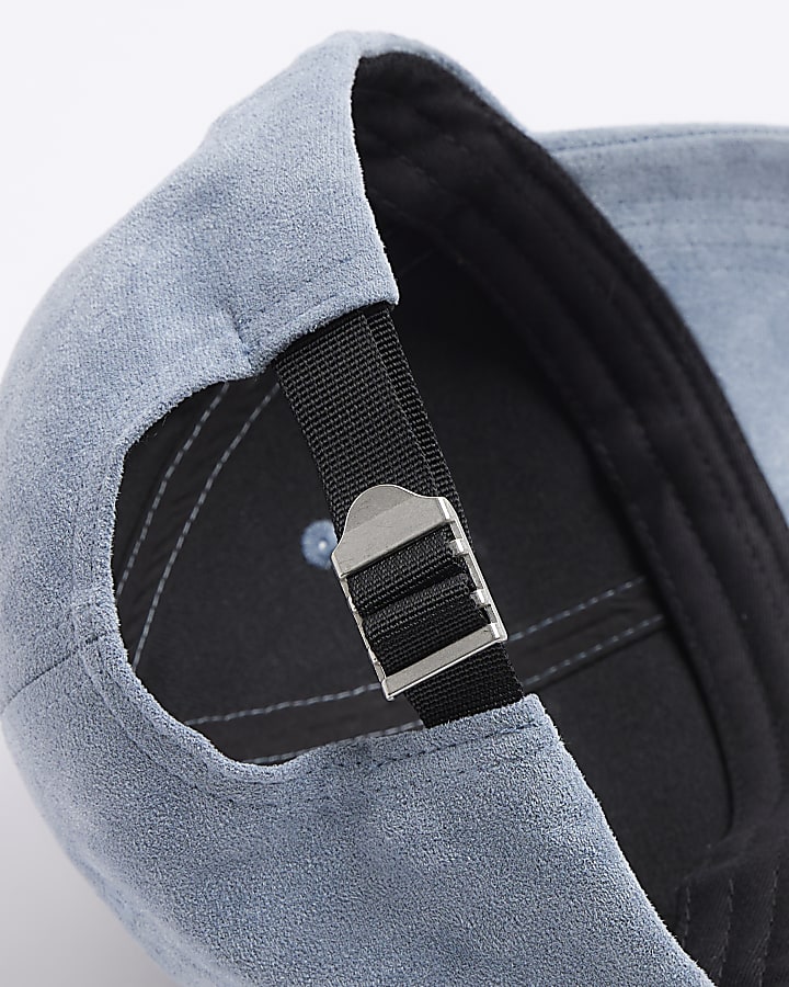 Blue suedette cap