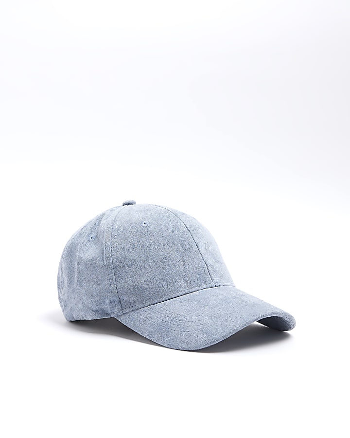 Blue suedette cap