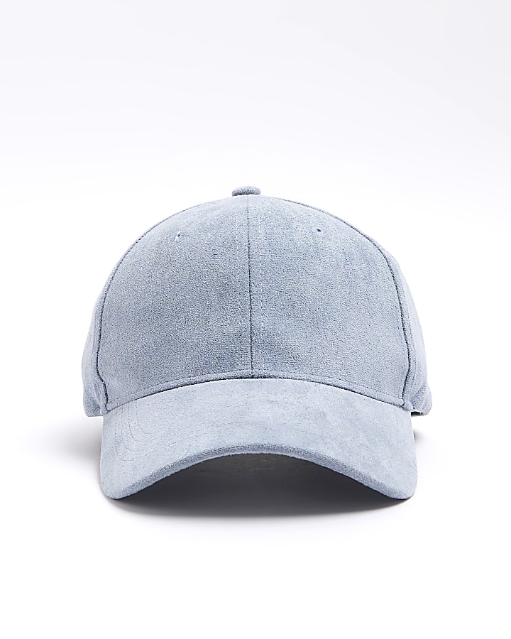 Blue suedette cap