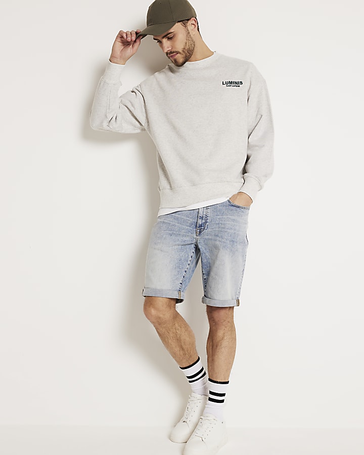 Blue Skinny fit Denim Shorts