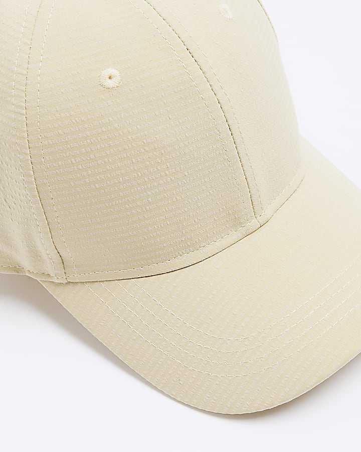 Yellow Seersucker Cap