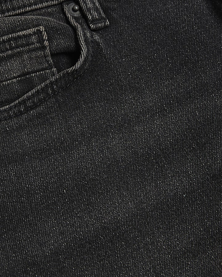 Black Skinny Fit Washed Jeans